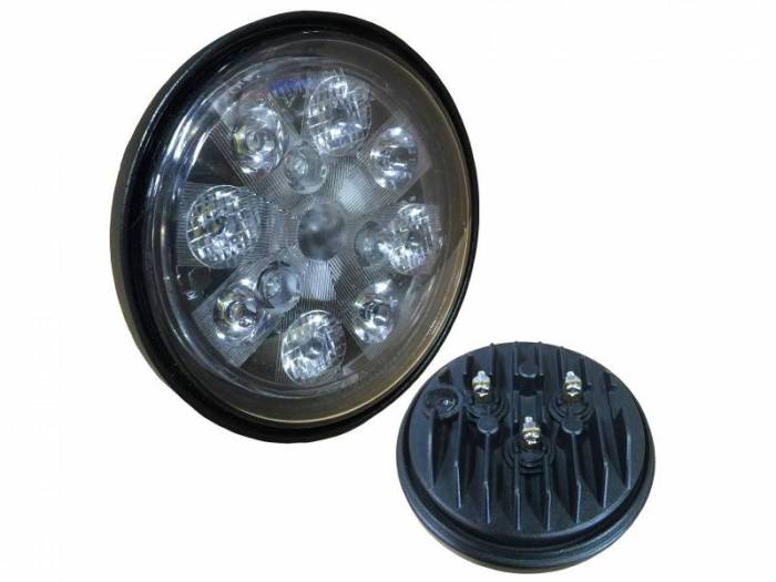 Tiger Lights - 24W LED Sealed Round Work Light w/Red Tail Light, TL3005