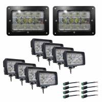 LED Lights - Plug & Play LED Lights - Tiger Lights - Complete LED Light Kit for Case/IH Steiger 4wd, CaseKit-6